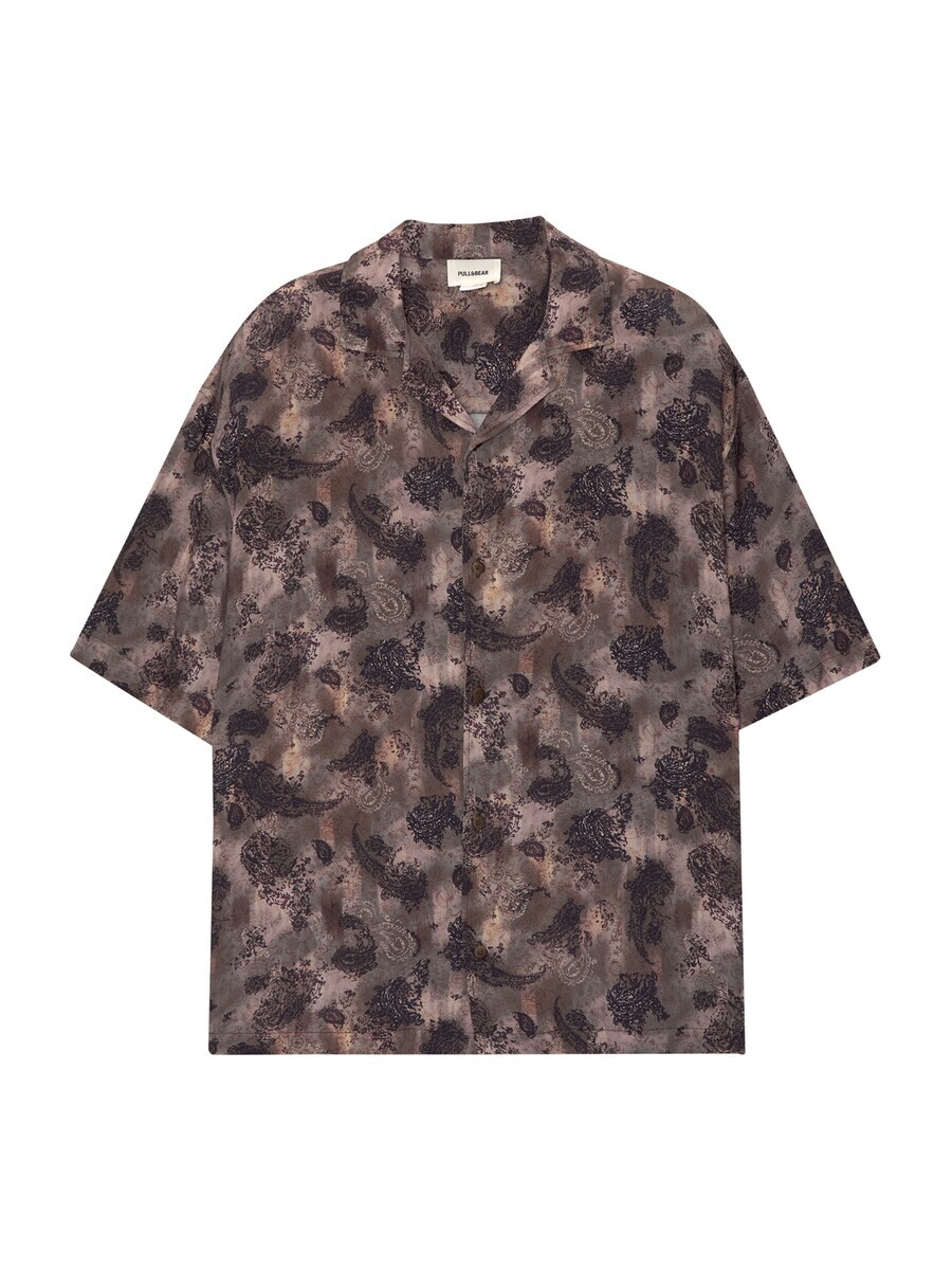 Рубашка Pull&Bear Comfort fit Button Up, бордовый 
Рубашка Pull&Bear Comfort fit Button Up, бордовый