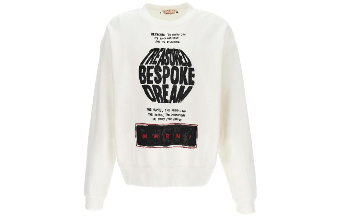 Slogan Printed Crewneck T Shirt MARNI, белый
Slogan Printed Crewneck T Shirt MARNI, белый