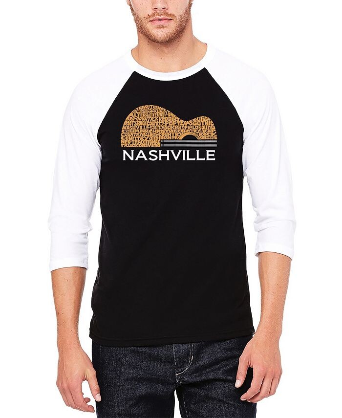 Мужская футболка Nashville Guitar Raglan Baseball Word Art LA Pop Art, черный
Мужская футболка Nashville Guitar Raglan Baseball Word Art LA Pop Art, черный