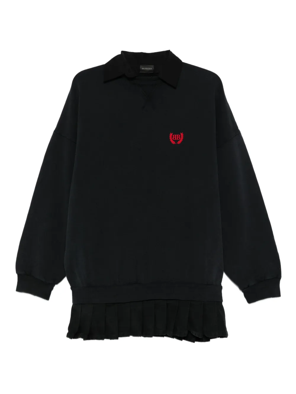 Платье мини с вышивкой BALENCIAGA, черный 
Платье мини с вышивкой BALENCIAGA, черный