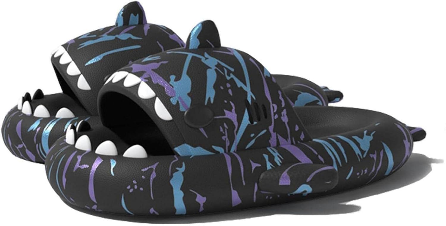 Шлепанцы Shark для женщин и мужчин, новые пляжные сандалии и уютные нескользящие шлепанцы Shark для ванной и улицы Generic, черный
Шлепанцы Shark для женщин и мужчин, новые пляжные сандалии и уютные нескользящие шлепанцы Shark для ванной и улицы Generic, черный