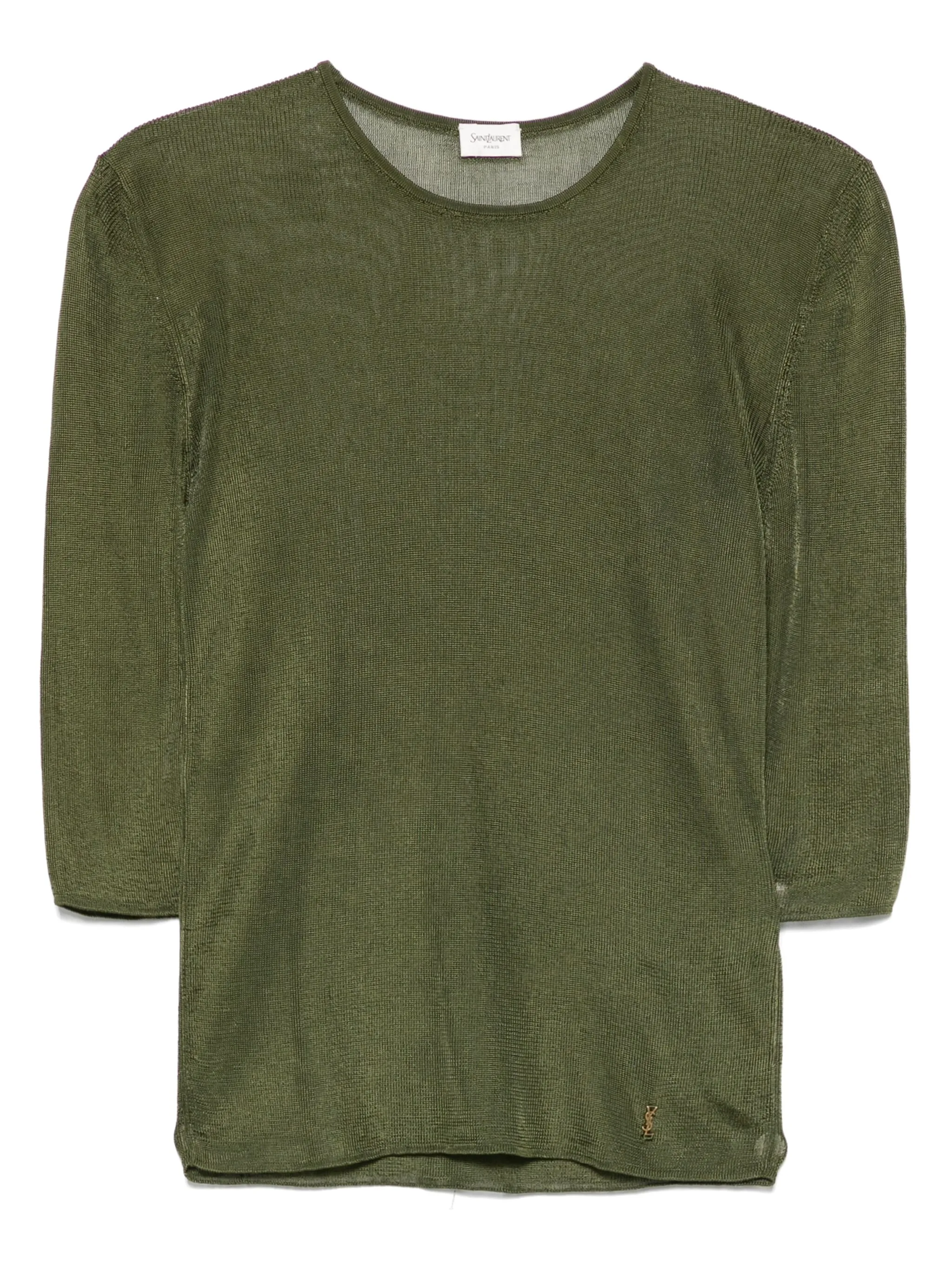 Трикотажный топ Saint Laurent, зеленый
Трикотажный топ Saint Laurent, зеленый