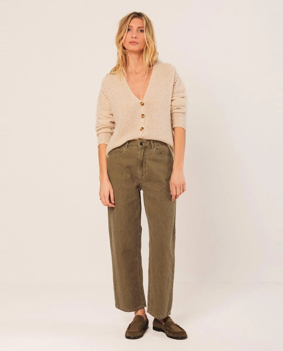 Женские прямые длинные брюки Indi & Cold, бледно-зеленый
Женские прямые длинные брюки Indi & Cold, бледно-зеленый