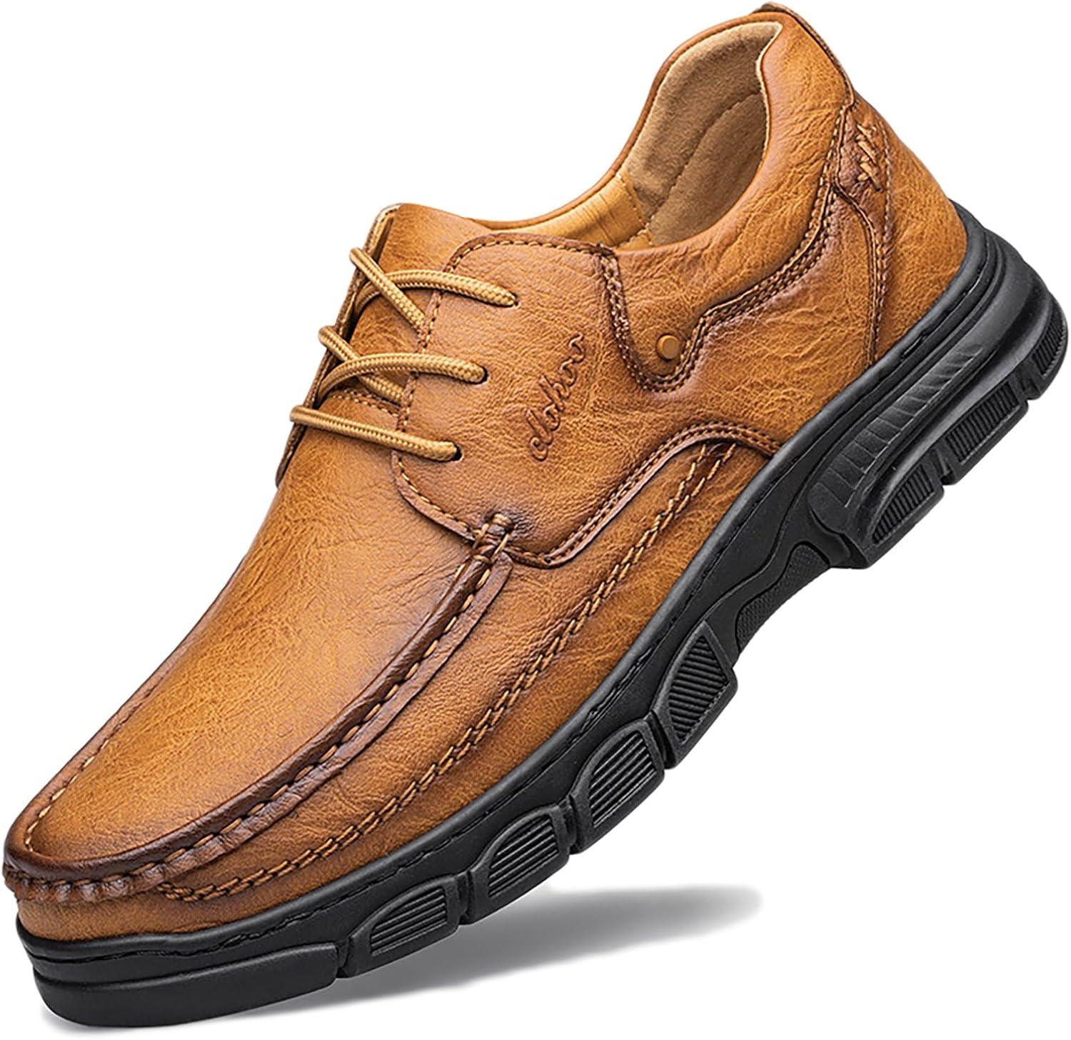 Мужские повседневные кожаные кроссовки на платформе TWODNAWK, низкие с шнуровкой, удобные, легкие, с круглым носком, противоскользящие, с амортизирующей подошвой для работы и прогулок на улице, светло-коричневый
Мужские повседневные кожаные кроссовки на платформе TWODNAWK, низкие с шнуровкой, удобные, легкие, с круглым носком, противоскользящие, с амортизирующей подошвой для работы и прогулок на улице, светло-коричневый