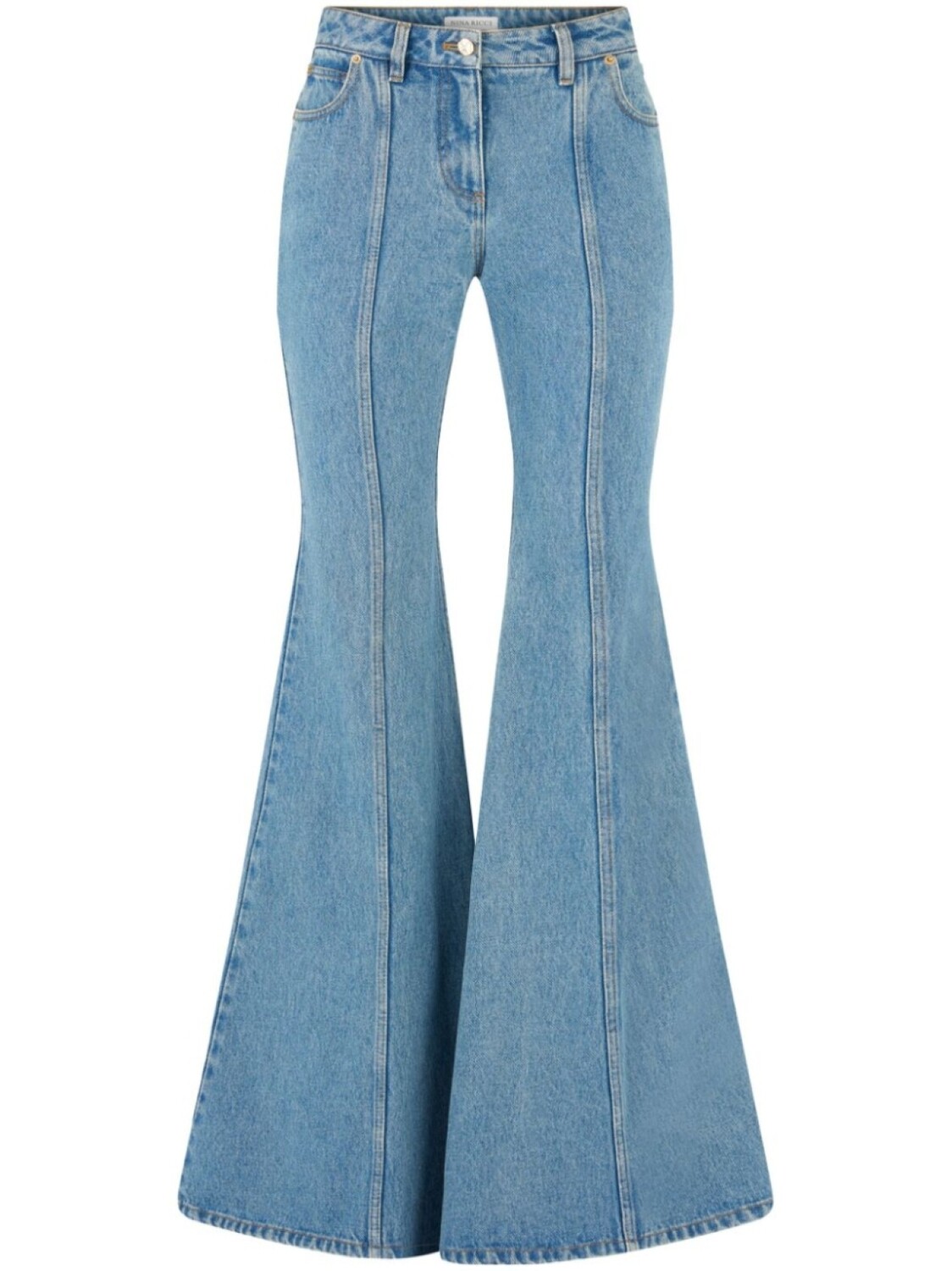 Nina Ricci расклешенные джинсы, синий 
Nina Ricci расклешенные джинсы, синий