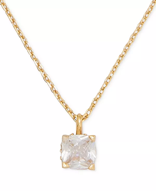 Ожерелье с квадратным кулоном из кубического циркония, 16 дюймов + удлинитель 3 дюйма Kate Spade New York, clear/gold.
Ожерелье с квадратным кулоном из кубического циркония, 16 дюймов + удлинитель 3 дюйма Kate Spade New York, clear/gold.