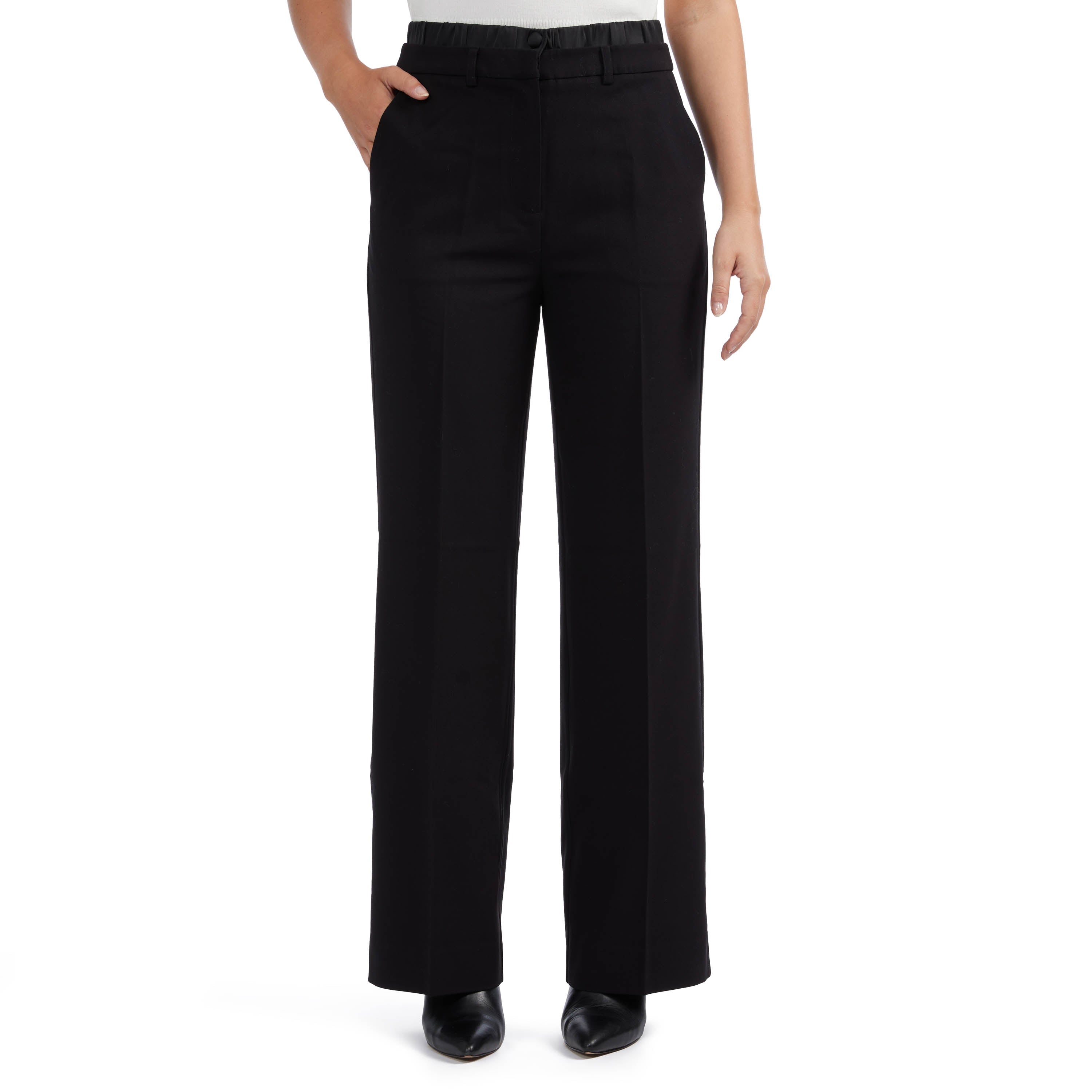 Женские прямые брюки Ellen Tracy с атласным поясом, черный
Женские прямые брюки Ellen Tracy с атласным поясом, черный