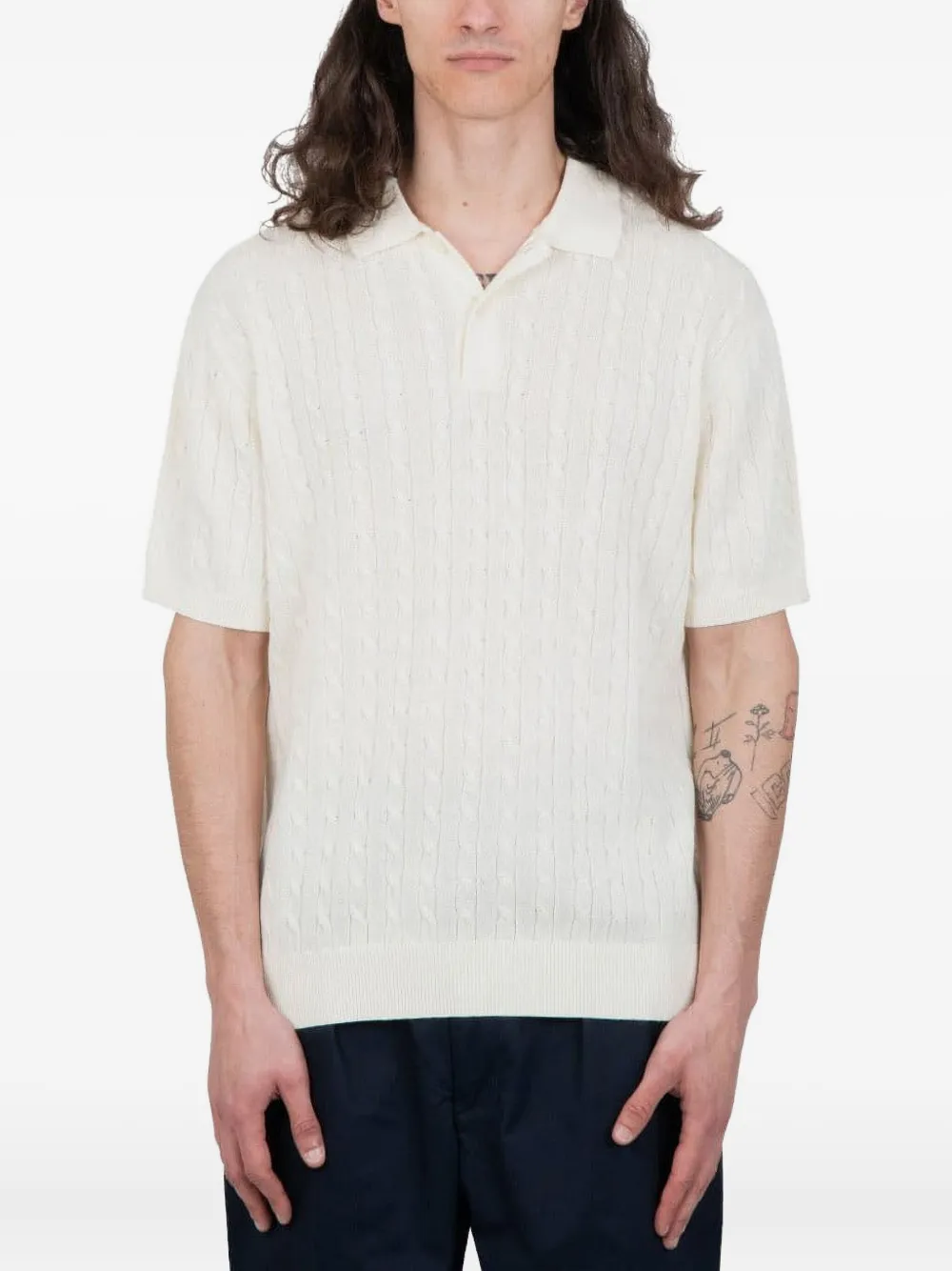 Рубашка-поло с косичной вязкой BEAMS PLUS, белый
Рубашка-поло с косичной вязкой BEAMS PLUS, белый