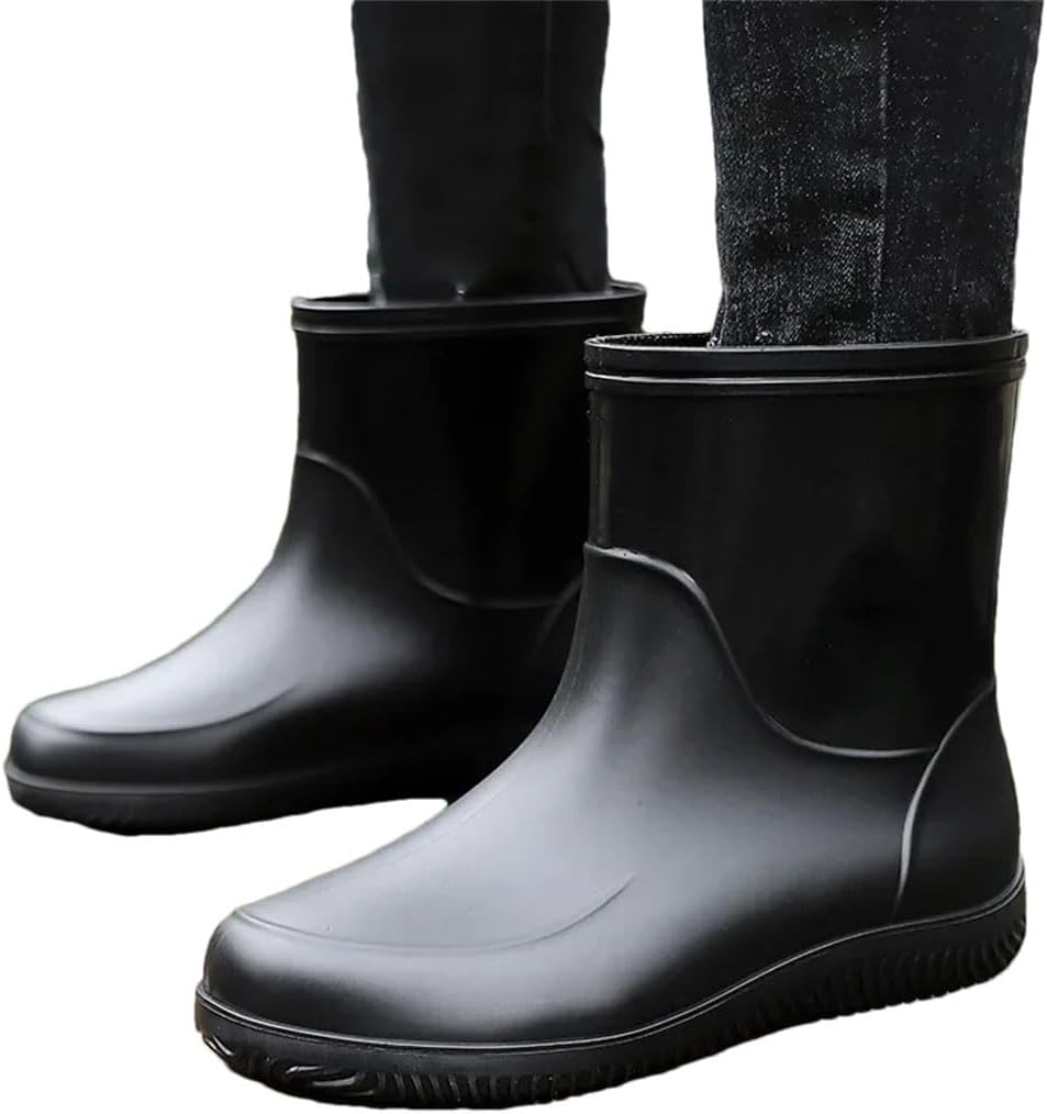 Мужские резиновые сапоги против скольжения, легкие походные дождевые ботинки, удобные водонепроницаемые резиновые рыболовные и водные туфли Generic, черный
Мужские резиновые сапоги против скольжения, легкие походные дождевые ботинки, удобные водонепроницаемые резиновые рыболовные и водные туфли Generic, черный