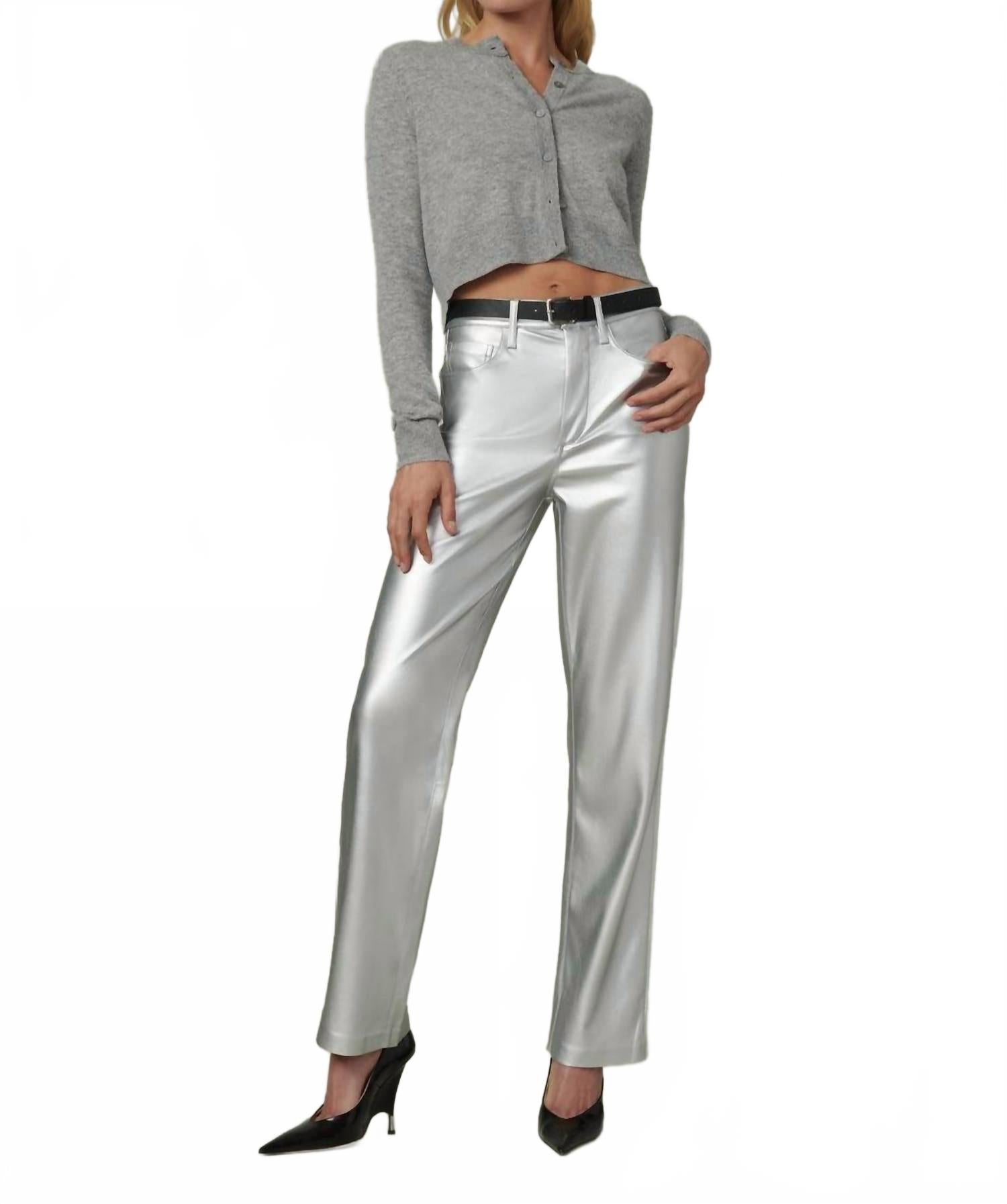 JOE'S Jeans Брюки Margot из веганской кожи с серебристым покрытием
JOE'S Jeans Брюки Margot из веганской кожи с серебристым покрытием