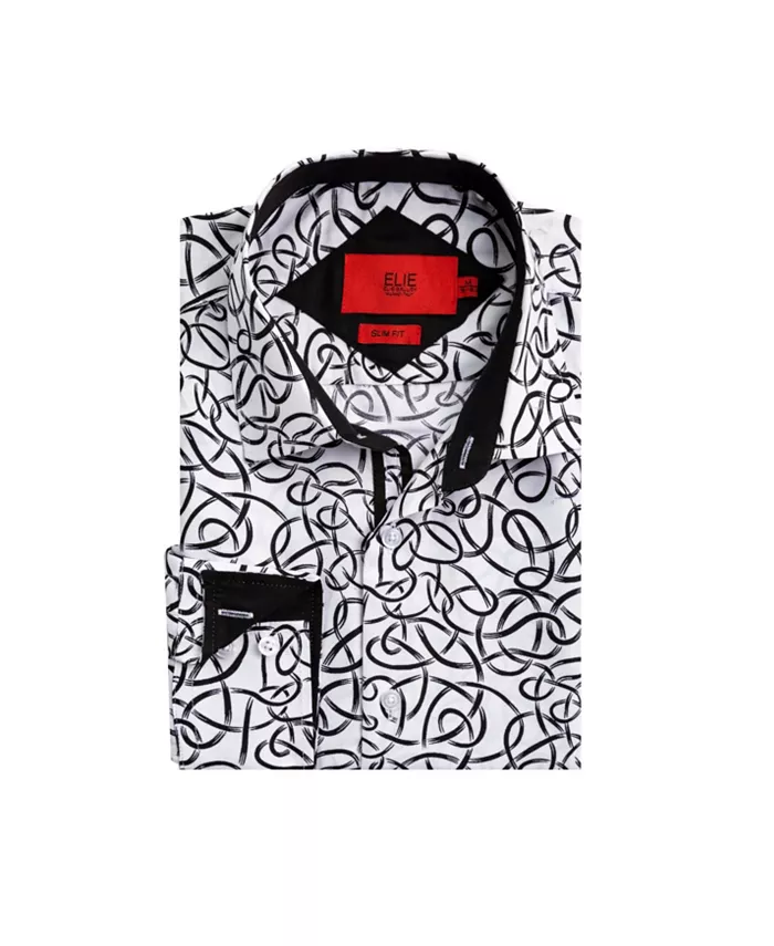 Рубашка на пуговицах Big Boys Slim Fit с принтом "Swirl" Elie Balleh, белый
Рубашка на пуговицах Big Boys Slim Fit с принтом "Swirl" Elie Balleh, белый