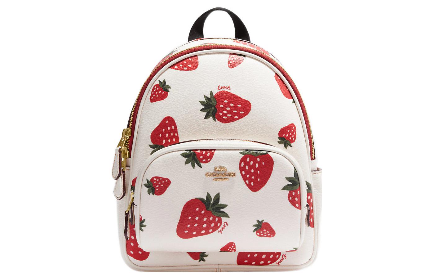 Мини-рюкзак женский из текстурированной кожи с покрытием Coach бело-красный
Мини-рюкзак женский из текстурированной кожи с покрытием Coach бело-красный