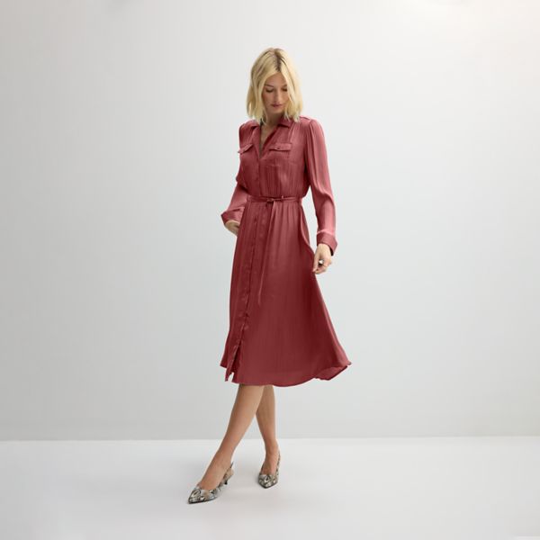 Женское платье-рубашка миди Nine West, цвет just mauve
Женское платье-рубашка миди Nine West, цвет just mauve