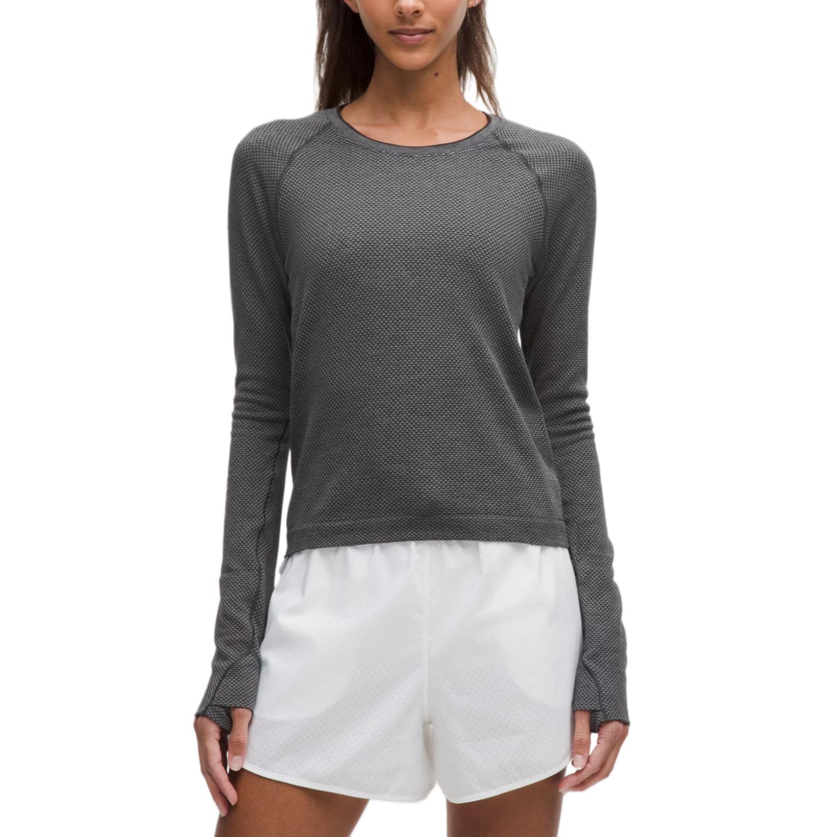 Lululemon Swiftly TechTextured Knit лонгслив Silverescent рубашка Women's серый/графитовый серый
Lululemon Swiftly TechTextured Knit лонгслив Silverescent рубашка Women's серый/графитовый серый