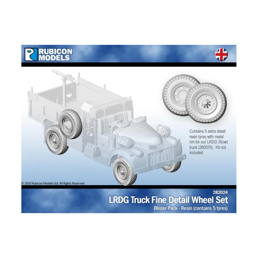 Комплект колес LRGD Truck с мелкими деталями (смола), World War II - British (28mm)
Комплект колес LRGD Truck с мелкими деталями (смола), World War II - British (28mm)