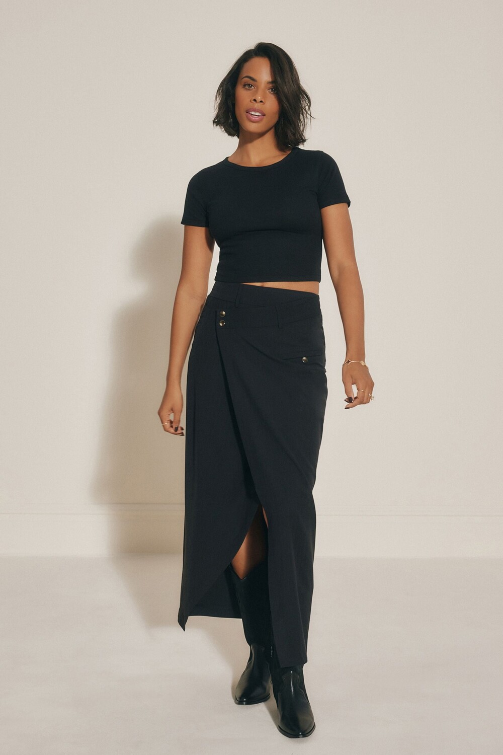 Юбка-Колонна с асимметричной талией Next, черный
Юбка-Колонна с асимметричной талией Next, черный