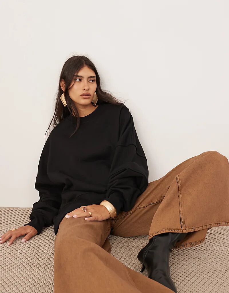 Толстовка премиум-класса с отделкой швов черного цвета ASOS EDITION
Толстовка премиум-класса с отделкой швов черного цвета ASOS EDITION