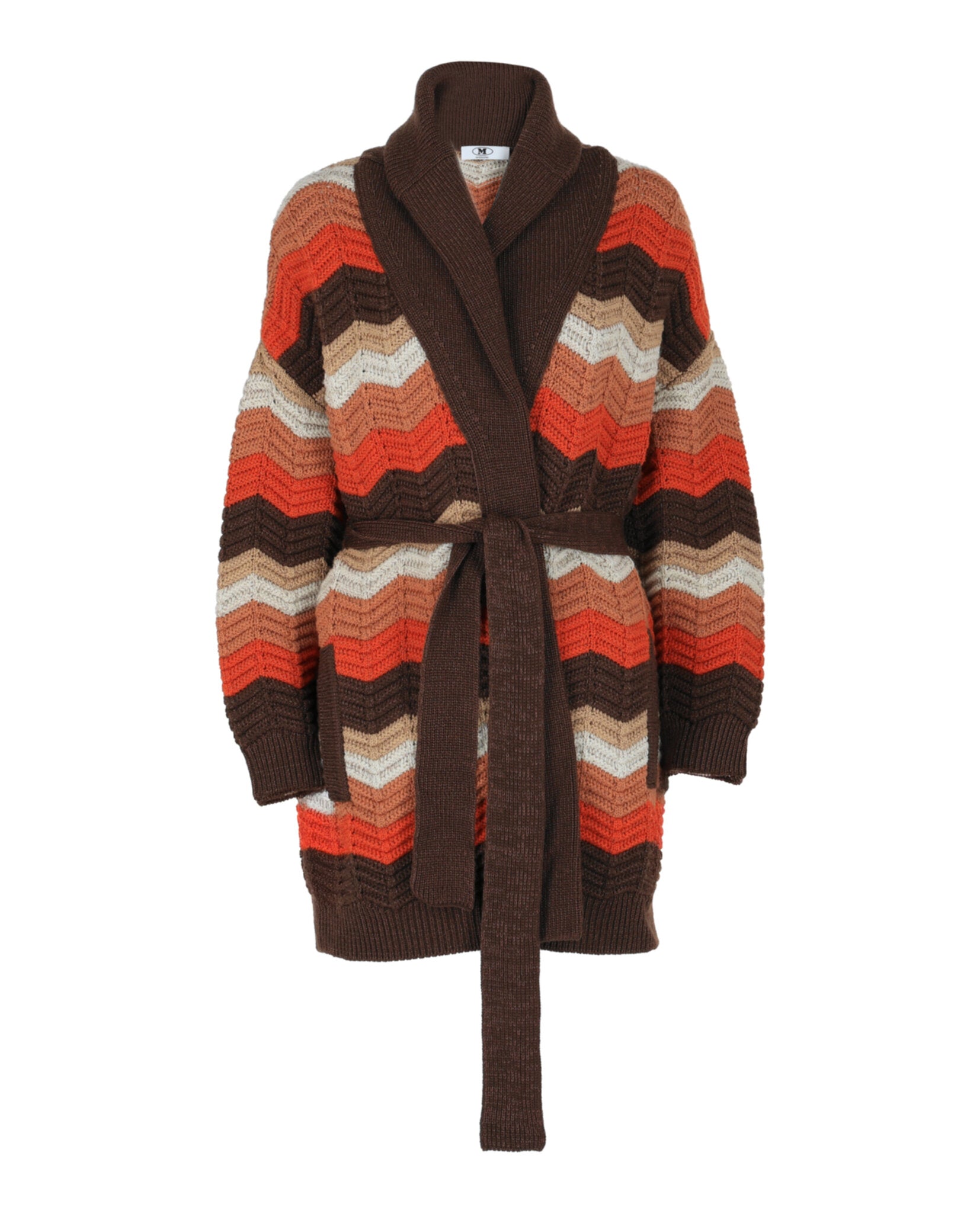 Кардиган с поясом и шевронным узором M Missoni, коричневый мультиколор
Кардиган с поясом и шевронным узором M Missoni, коричневый мультиколор