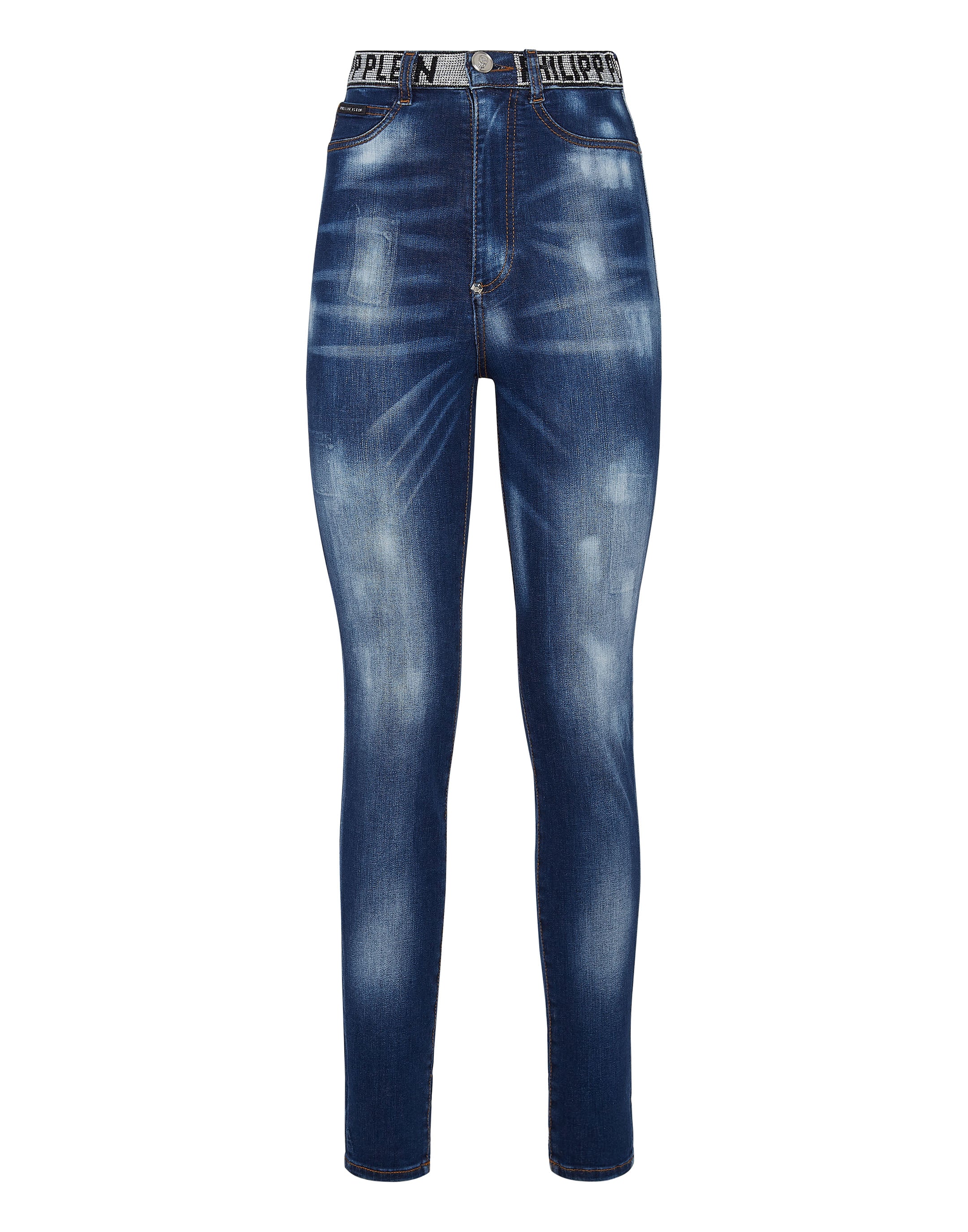 Супер-высокие джеггинсы с камнями Philipp Plein TM и кристаллами, цвет blue shark
Супер-высокие джеггинсы с камнями Philipp Plein TM и кристаллами, цвет blue shark