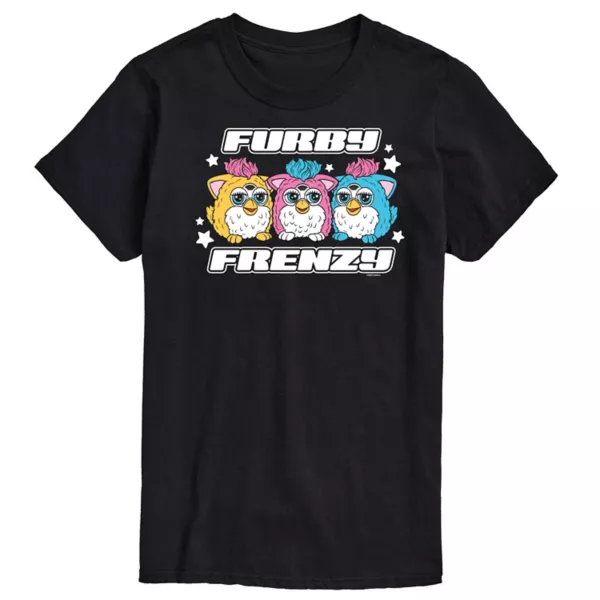 Мужская футболка с принтом Furby Frenzy от Hasbro, черный
Мужская футболка с принтом Furby Frenzy от Hasbro, черный