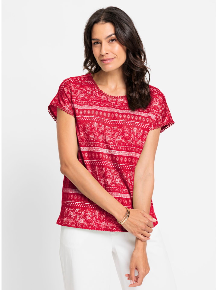 Рубашка с принтом в цвете клубники и экрю WITT WEIDEN
Рубашка с принтом в цвете клубники и экрю WITT WEIDEN