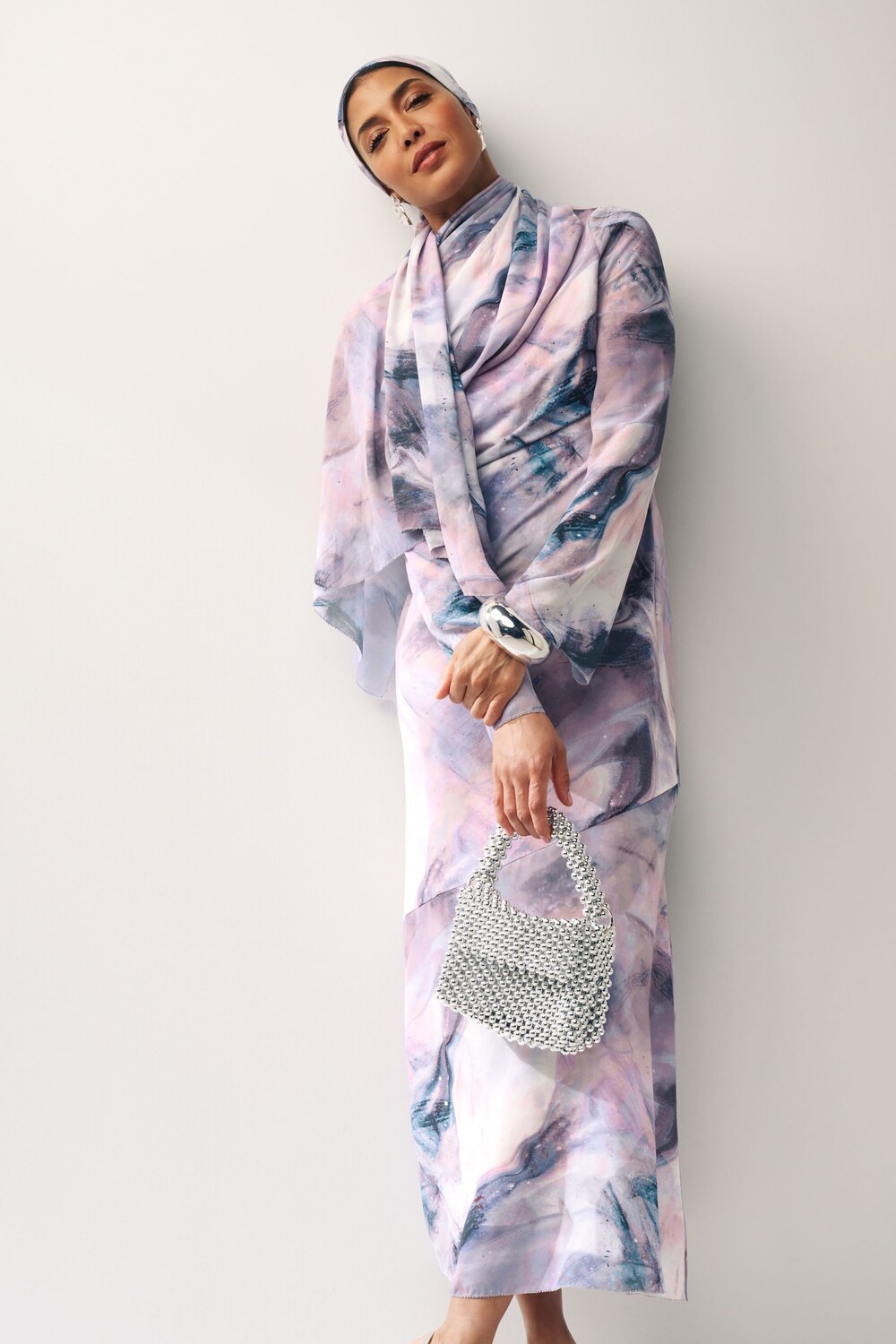 Платье-Макси удлиненного кроя с длинными рукавами Next, фиолетовый
Платье-Макси удлиненного кроя с длинными рукавами Next, фиолетовый