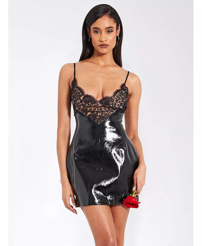 Женское мини-платье Shelby из черной искусственной кожи с кружевом Miss Circle, черный
Женское мини-платье Shelby из черной искусственной кожи с кружевом Miss Circle, черный