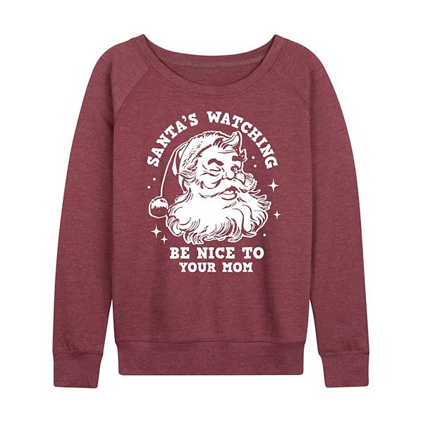 Женская футболка с длинным рукавом и новогодним принтом Santa's Watching Be Nice to Your Mom Licensed Character, Heather Maroon
Женская футболка с длинным рукавом и новогодним принтом Santa's Watching Be Nice to Your Mom Licensed Character, Heather Maroon