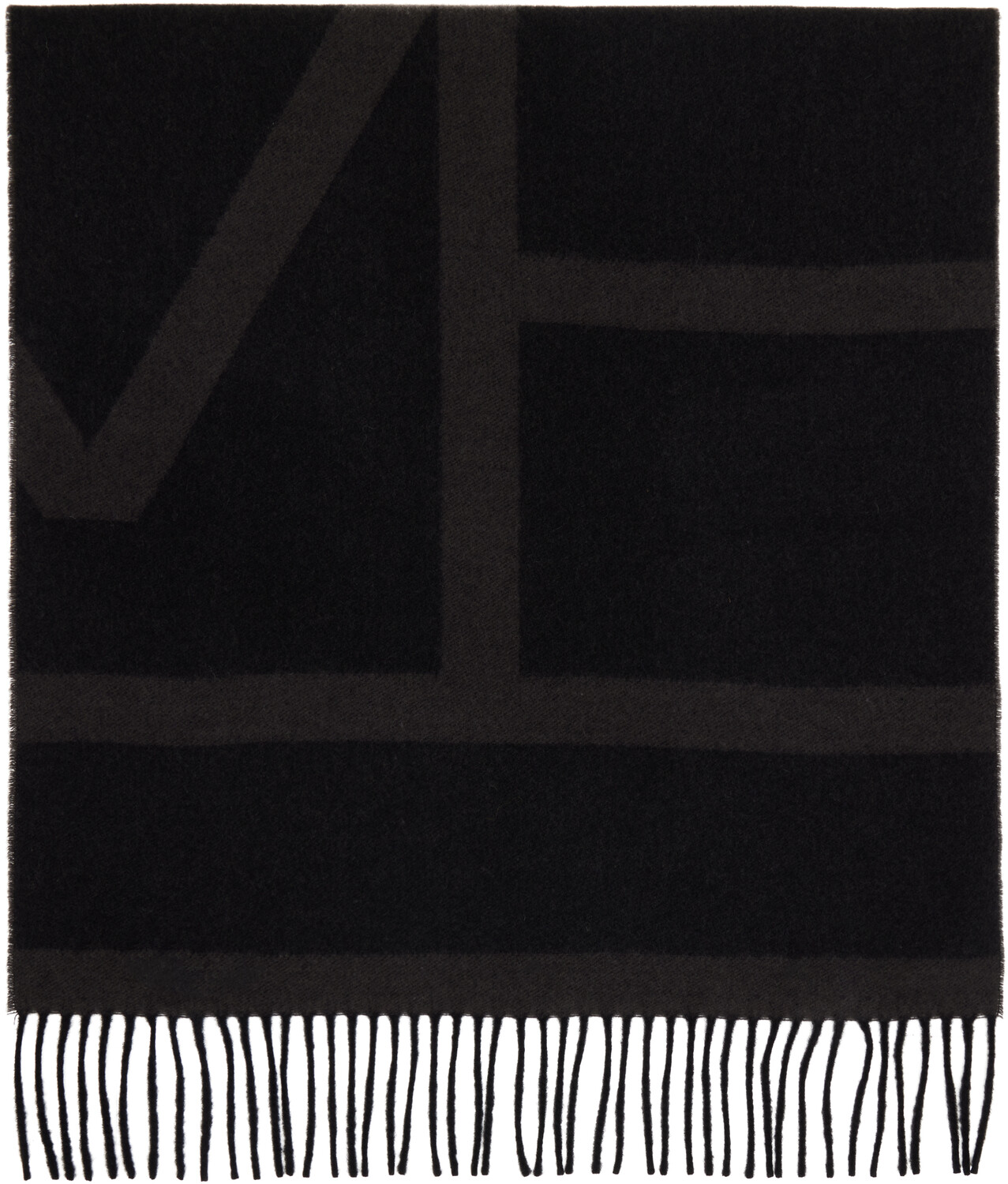 Черный шерстяной шарф с монограммой и жаккардом TOTEME
Черный шерстяной шарф с монограммой и жаккардом TOTEME