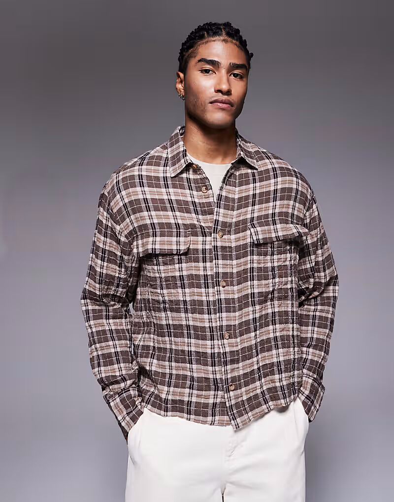 Рубашка свободного кроя бежевого цвета Asos Design
Рубашка свободного кроя бежевого цвета Asos Design