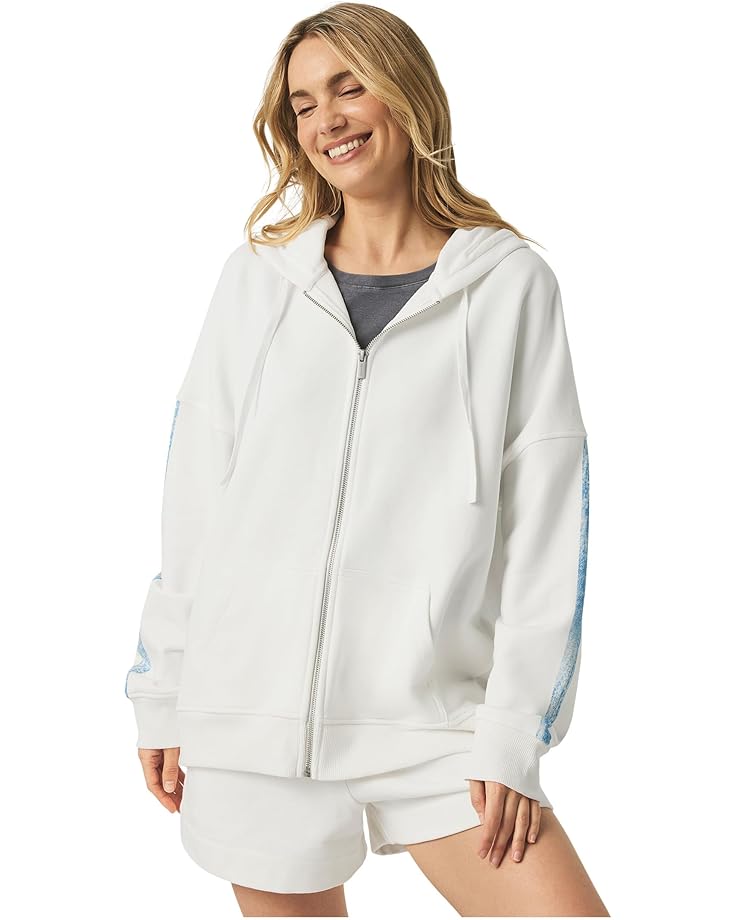 Худи Splendid Zip Up Hoodie, цвет White/Blue 
Худи Splendid Zip Up Hoodie, цвет White/Blue