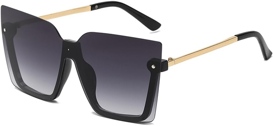 Большие солнцезащитные очки для женщин, новые винтажные очки в стиле ретро, большие солнцезащитные очки с защитой от УФ-излучения UV400, модные очки без оправы для женщин TYUVIVO, Gold Black
Большие солнцезащитные очки для женщин, новые винтажные очки в стиле ретро, большие солнцезащитные очки с защитой от УФ-излучения UV400, модные очки без оправы для женщин TYUVIVO, Gold Black