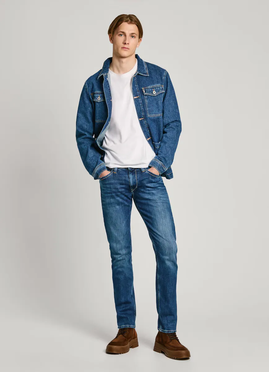 Мужские джинсы прямого кроя с эффектом потертости синего цвета Pepe Jeans, синий
Мужские джинсы прямого кроя с эффектом потертости синего цвета Pepe Jeans, синий