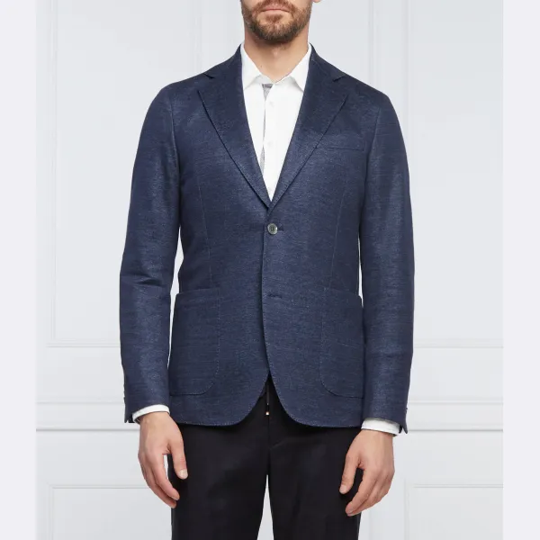 Элегантный льняной жакет приталенного кроя Oscar Jacobson, синий
Элегантный льняной жакет приталенного кроя Oscar Jacobson, синий