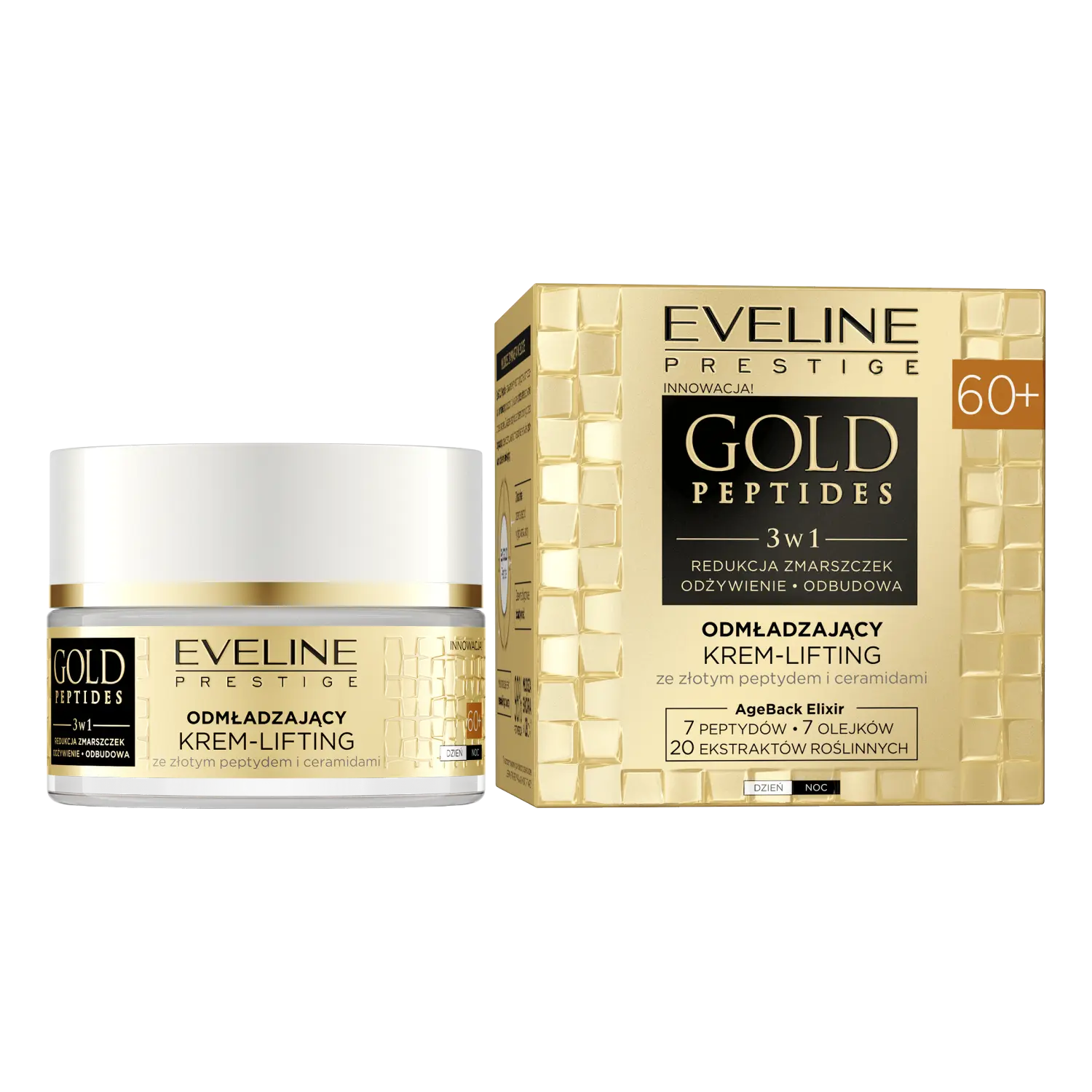 Лифтинг лица 60+ Eveline Prestige Gold Peptides, 50 мл
Лифтинг лица 60+ Eveline Prestige Gold Peptides, 50 мл
