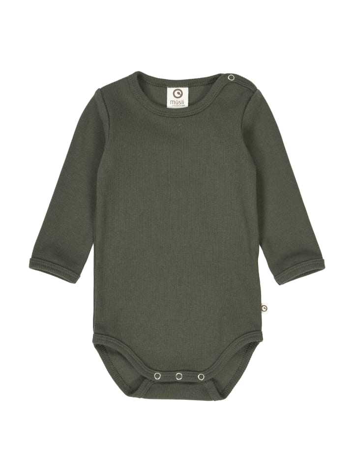 Müsli Боди с длинными рукавами темно-зеленого цвета
Müsli Боди с длинными рукавами темно-зеленого цвета