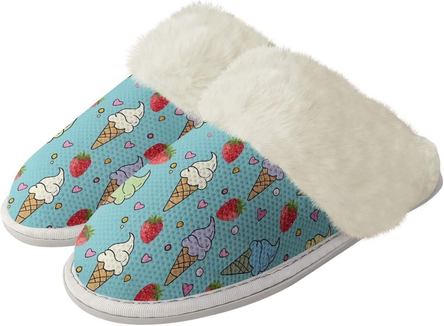 Домашние тапочки для женщин и мужчин, уютные, теплые, зимние, с противоскользящей подошвой, унисекс, моющиеся, удобные, с закрытым носком, для спа-процедур и ванны Watdotory, Ice Cream Cone Strawberry
Домашние тапочки для женщин и мужчин, уютные, теплые, зимние, с противоскользящей подошвой, унисекс, моющиеся, удобные, с закрытым носком, для спа-процедур и ванны Watdotory, Ice Cream Cone Strawberry