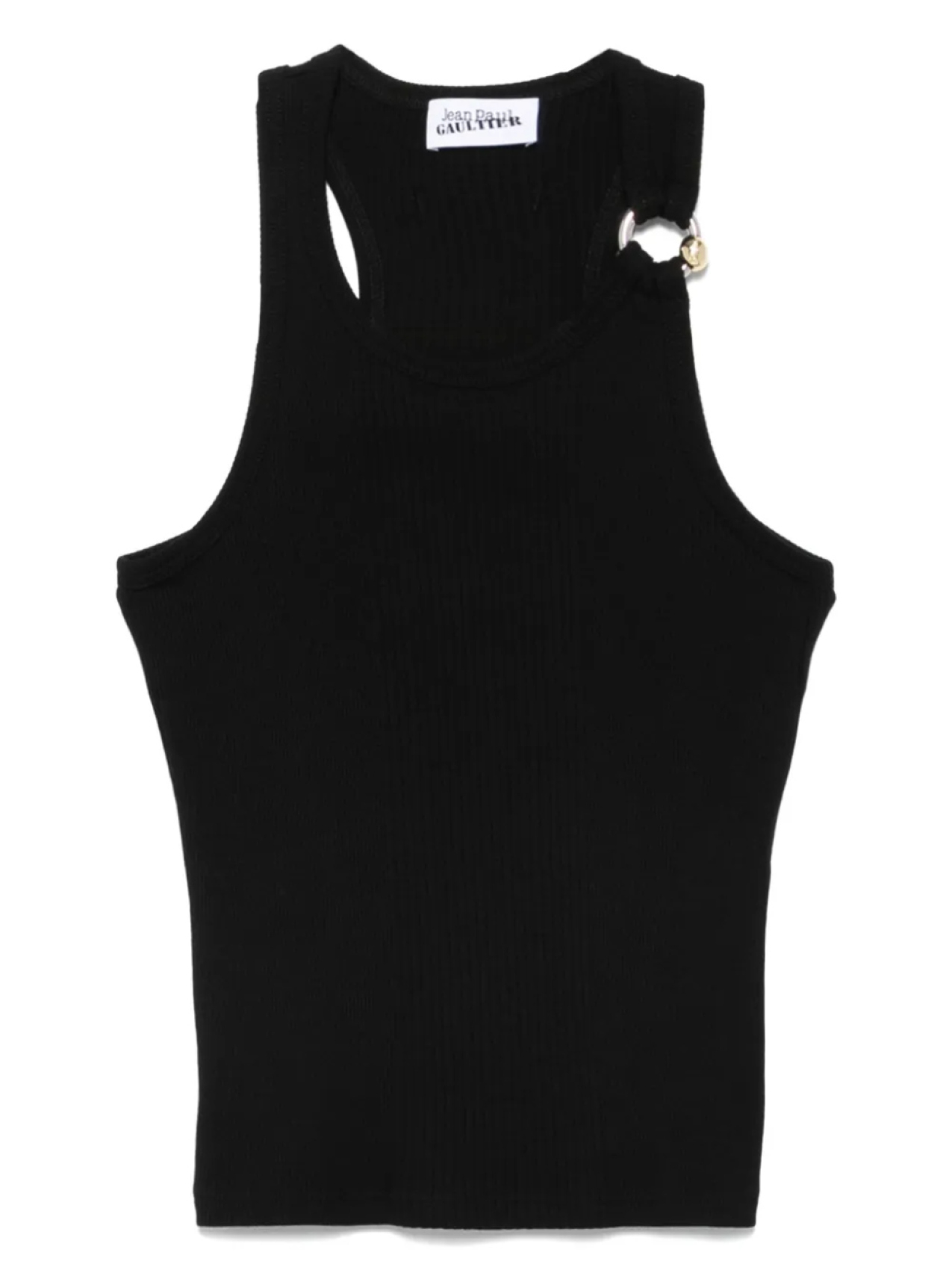 Топ без рукавов в рубчик Jean Paul Gaultier, черный 
Топ без рукавов в рубчик Jean Paul Gaultier, черный