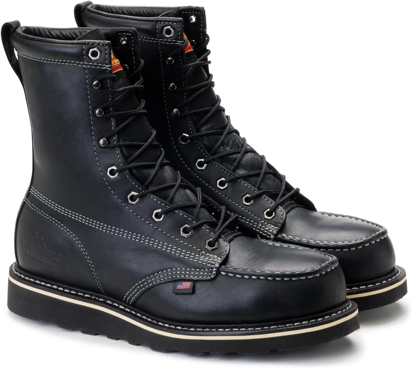 Ботинки Thorogood American Heritage для мужчин с стальным носком, 20 см - из кожи высокого качества с Мок-Тоу, противоскользящей подошвой клиновидной формы и комфортной стелькой; сертифицированы по стандарту EH, черный
Ботинки Thorogood American Heritage для мужчин с стальным носком, 20 см - из кожи высокого качества с Мок-Тоу, противоскользящей подошвой клиновидной формы и комфортной стелькой; сертифицированы по стандарту EH, черный