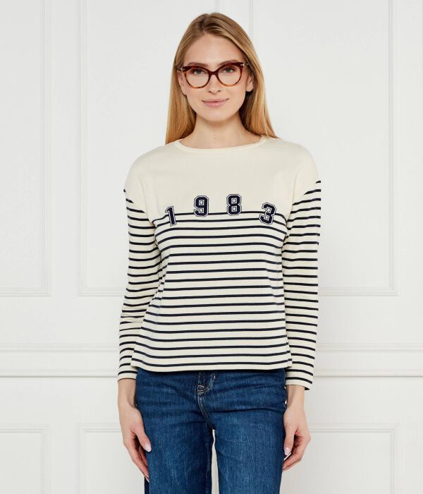 Свитер женский Weekend Maxmara вязаный в полоску, белый
Свитер женский Weekend Maxmara вязаный в полоску, белый