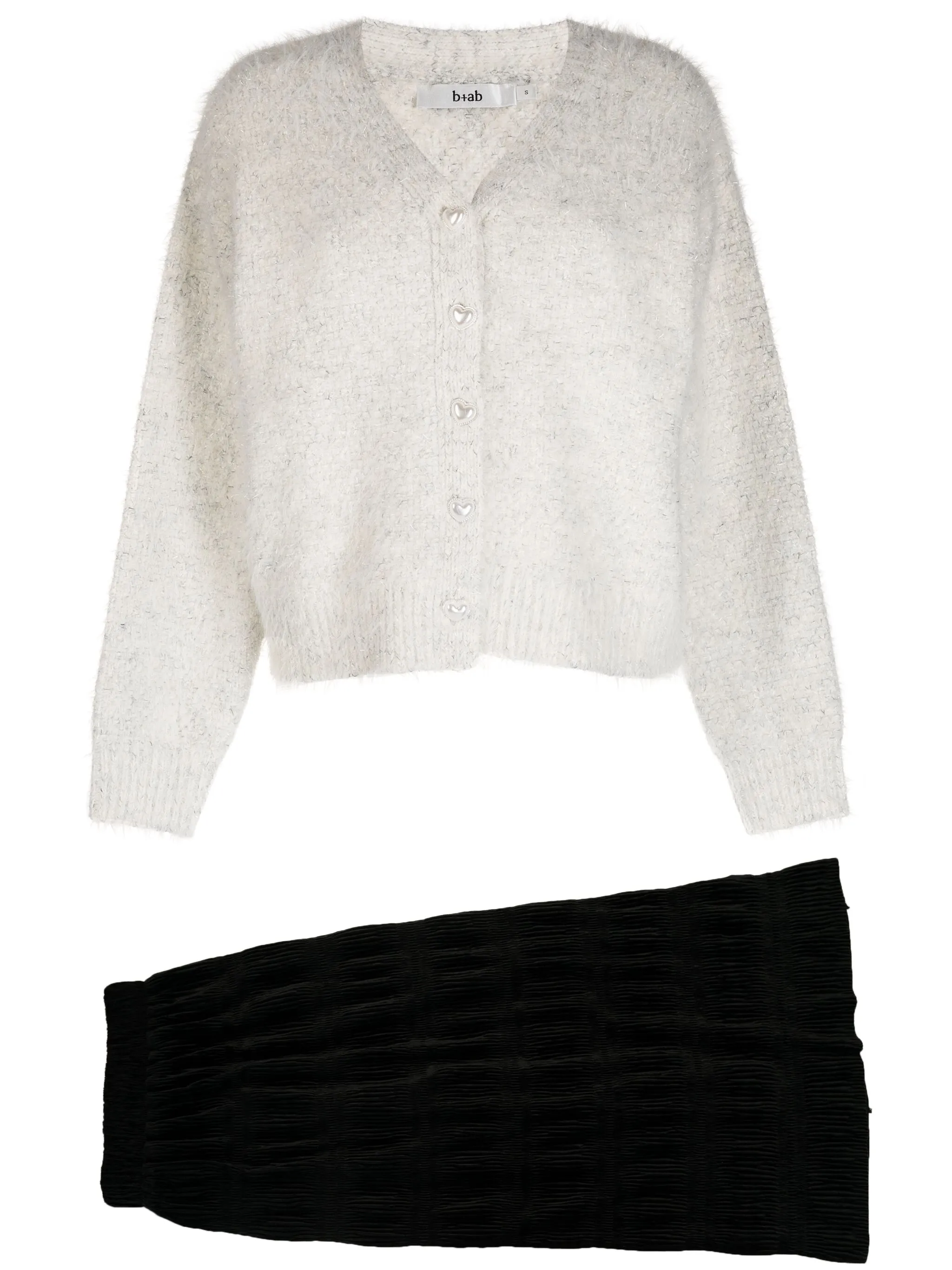 Костюм с плиссированной юбкой B+Ab, белый
Костюм с плиссированной юбкой B+Ab, белый