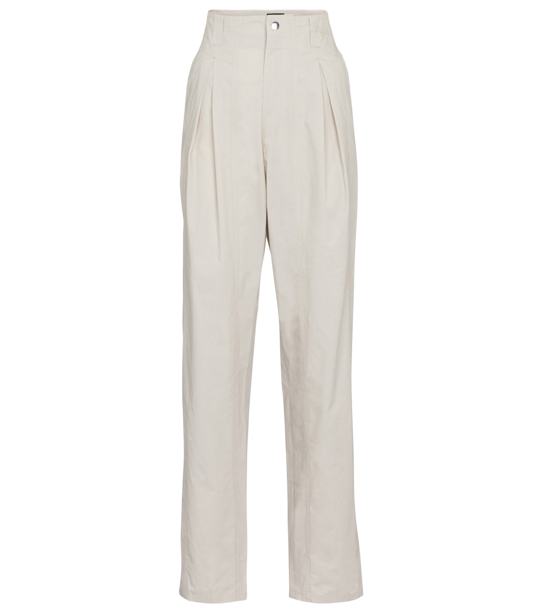 Узкие хлопковые брюки Kilandy с высокой талией Isabel Marant, Chalk
Узкие хлопковые брюки Kilandy с высокой талией Isabel Marant, Chalk