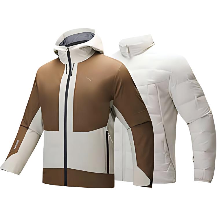 ANTA Мужская ветровка, Cyan Bird Gray/Sunning Brown
ANTA Мужская ветровка, Cyan Bird Gray/Sunning Brown