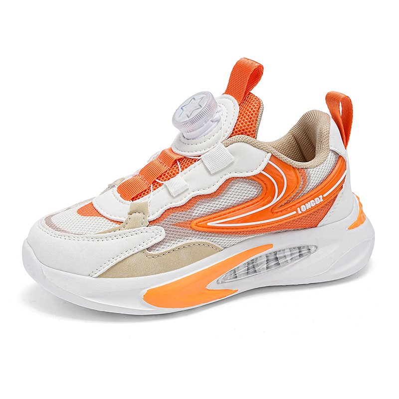 Кроссовки для бега для детей среднего с противоскользящей амортизацией и амортизацией ударов KUPE, белый/оранжевый 
Кроссовки для бега для детей среднего с противоскользящей амортизацией и амортизацией ударов KUPE, белый/оранжевый