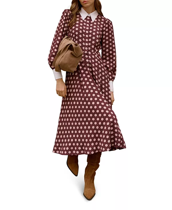 Женское миди-платье с геометрическим принтом Mint Velvet, красный
Женское миди-платье с геометрическим принтом Mint Velvet, красный