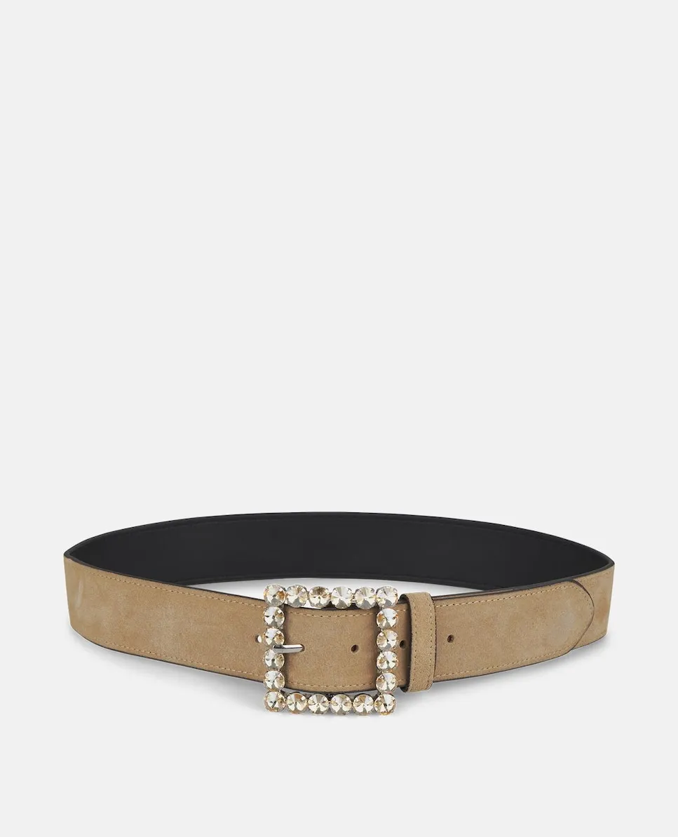 Женский кожаный ремень с квадратной пряжкой и деталями из страз Alma En Pena, песочный
Женский кожаный ремень с квадратной пряжкой и деталями из страз Alma En Pena, песочный
