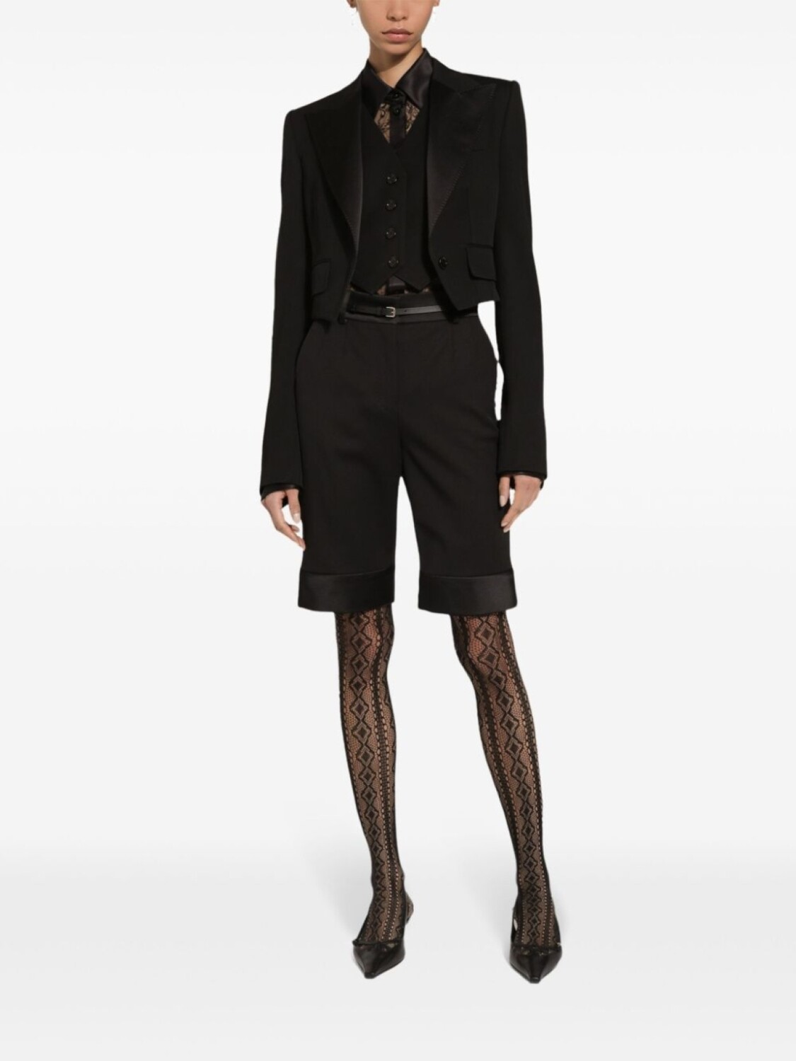 Dolce & Gabbana укороченная куртка из габардина, черный
Dolce & Gabbana укороченная куртка из габардина, черный