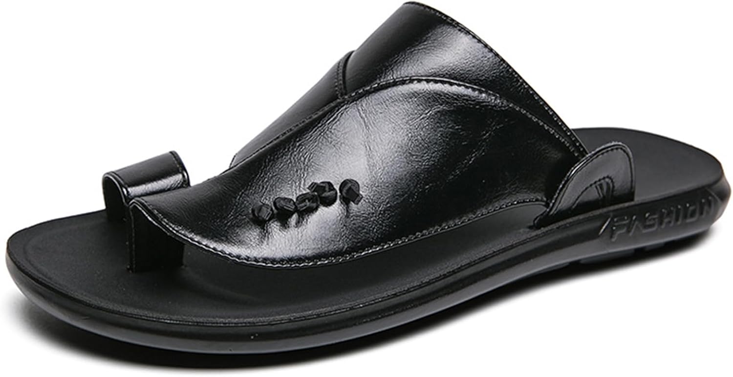 Мужские кожаные пляжные шлепанцы с круглым носком, удобные с застежкой на пальце, повседневные шлепанцы для лета, повседневного носки и отдыха Bangteuo, черный
Мужские кожаные пляжные шлепанцы с круглым носком, удобные с застежкой на пальце, повседневные шлепанцы для лета, повседневного носки и отдыха Bangteuo, черный