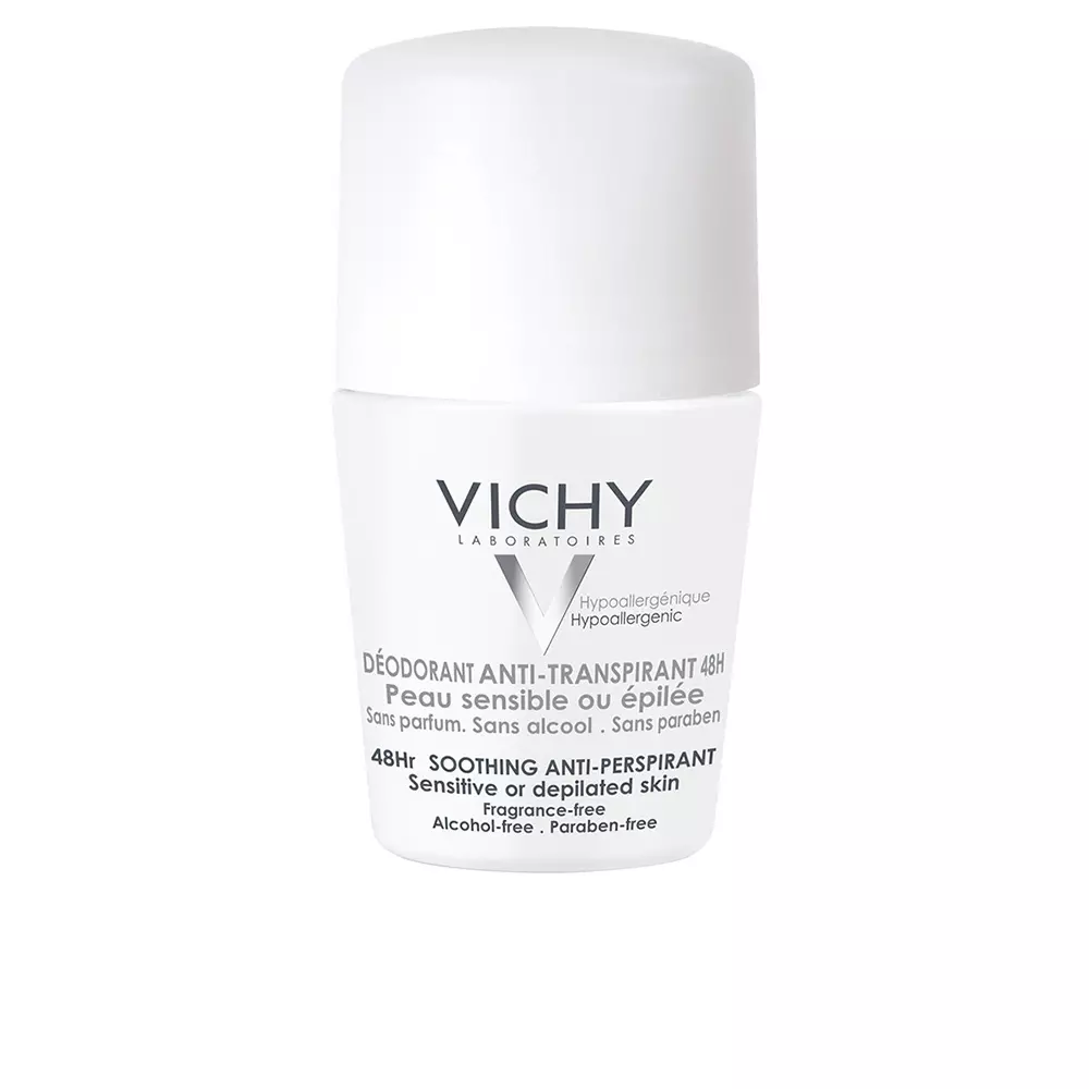Дезодорант Desodorante bola reguladora piel sensible 48 h Vichy Laboratoires, 50 мл.
Дезодорант Desodorante bola reguladora piel sensible 48 h Vichy Laboratoires, 50 мл.