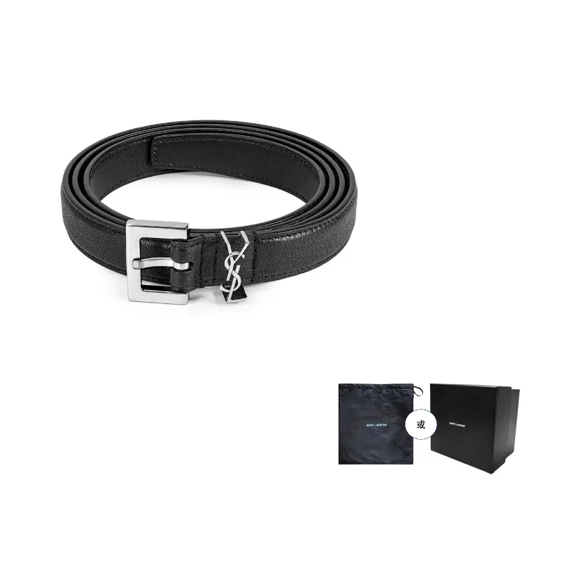 Ремень с бляшкой Monogram Logo SAINT LAURENT, черный
Ремень с бляшкой Monogram Logo SAINT LAURENT, черный